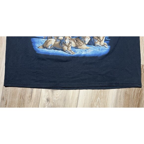 Great Smoky Mountains Wolf Pack Black T-Shirt - Men XXL *Stained - Picture 2 of 16
